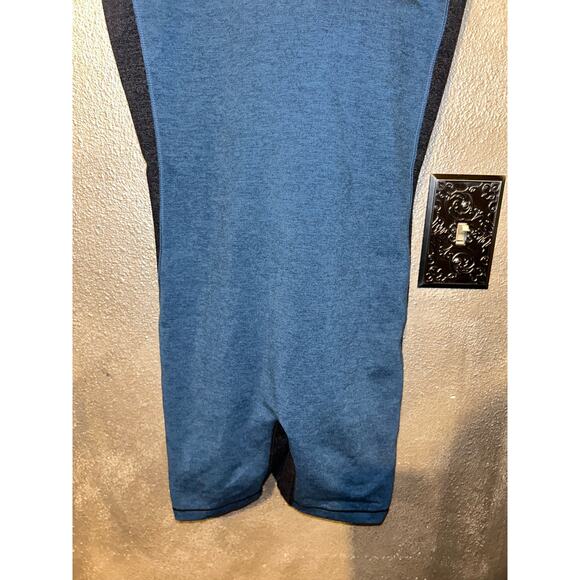We Over Me Reflect Cutout Sporty Blue Gray Two Tone Athletic Wear Playsuit Fun - Picture 5 of 9